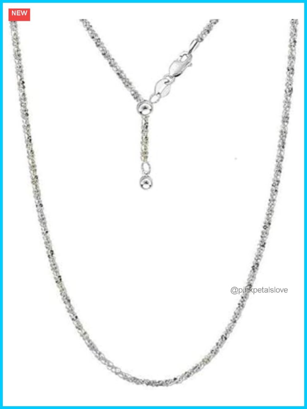 925 Sterling Silver 18K Gold Plated Crisscross Roc Chain Necklace Adjustable